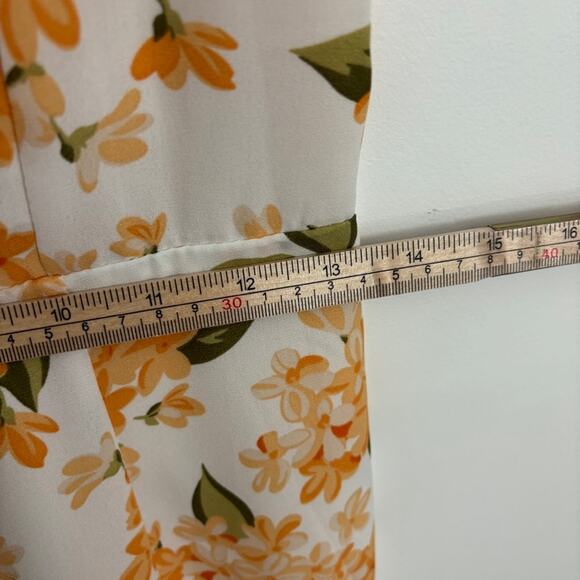 Rihoas Moony Printed Suspender Dress Yellow Floral Midi M - Picture 8 of 9